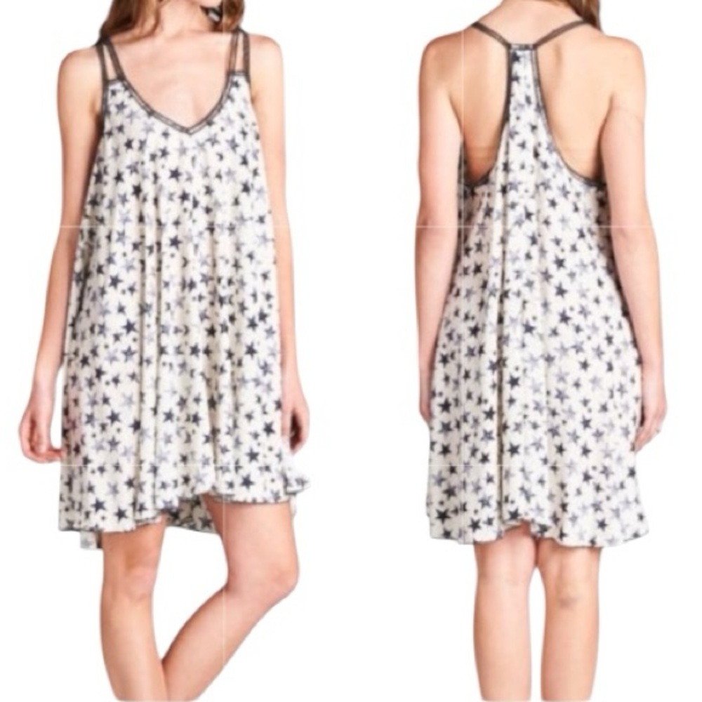 Star Print Swing Tank Dress